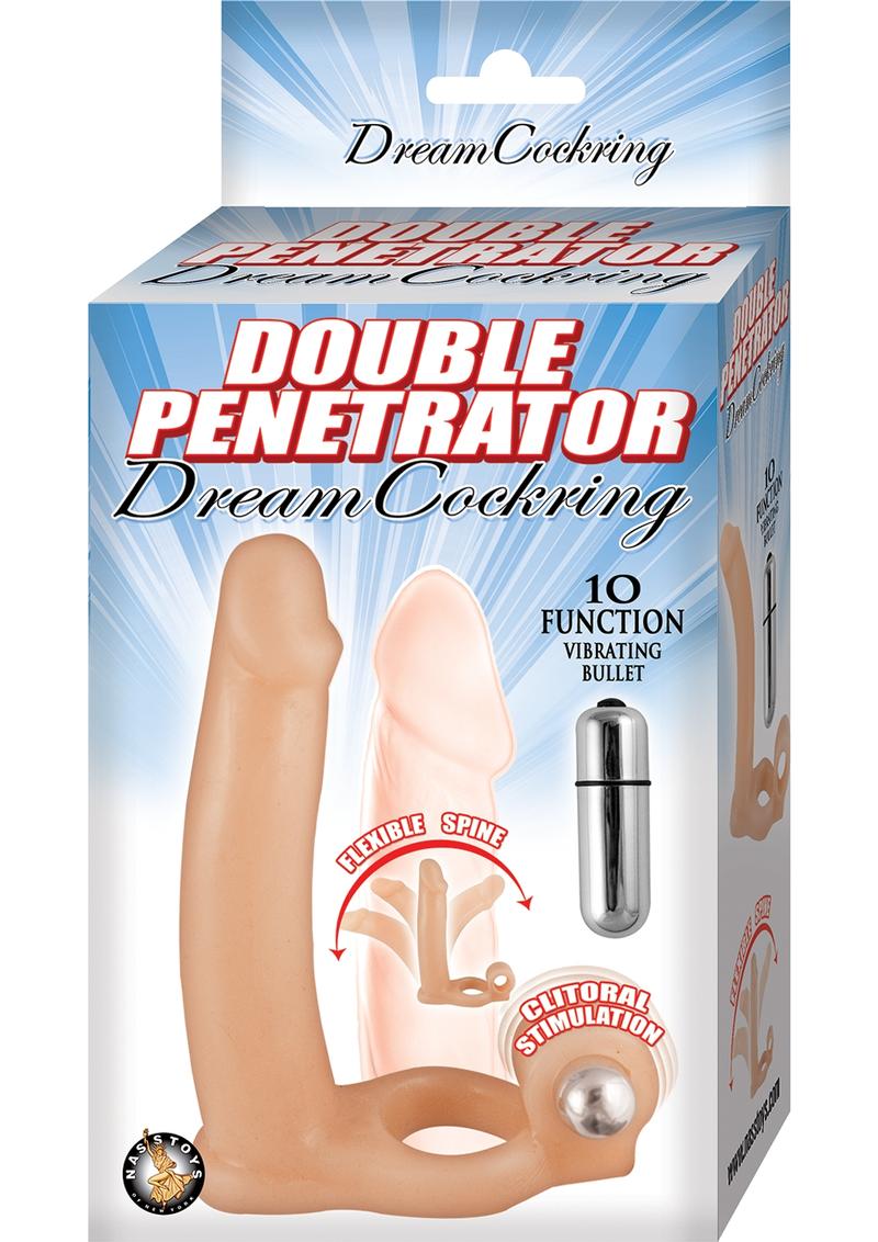 Double Penetrator DreamCockring with 10-Function Vibrating Bullet