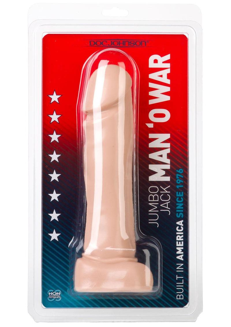 Doc Johnson Jumbo Jack Man'O War Dildo Realistic Design