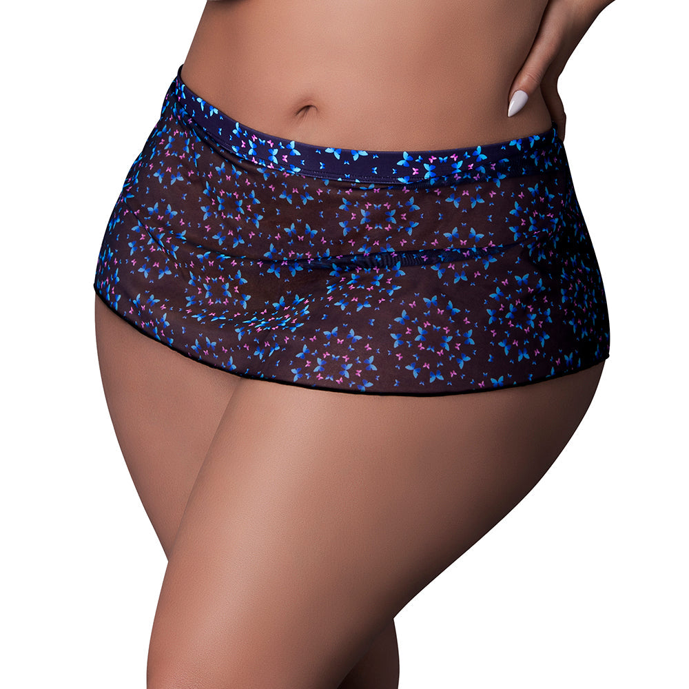 Magic Silk Hazy Dayz Butterfly Blacklight Skirt Queen