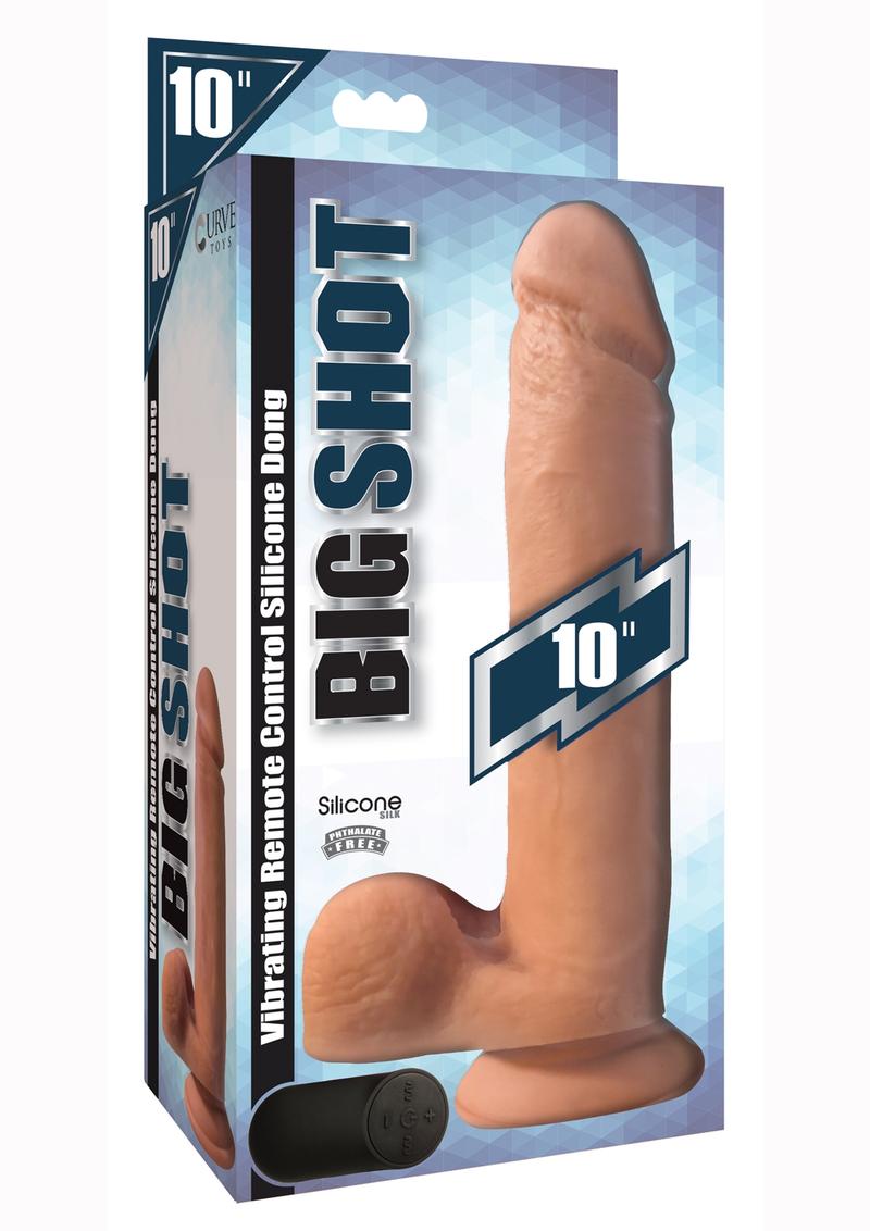 Big Shot Vibrating Rechargeable Dildo with Balls and Remote Control