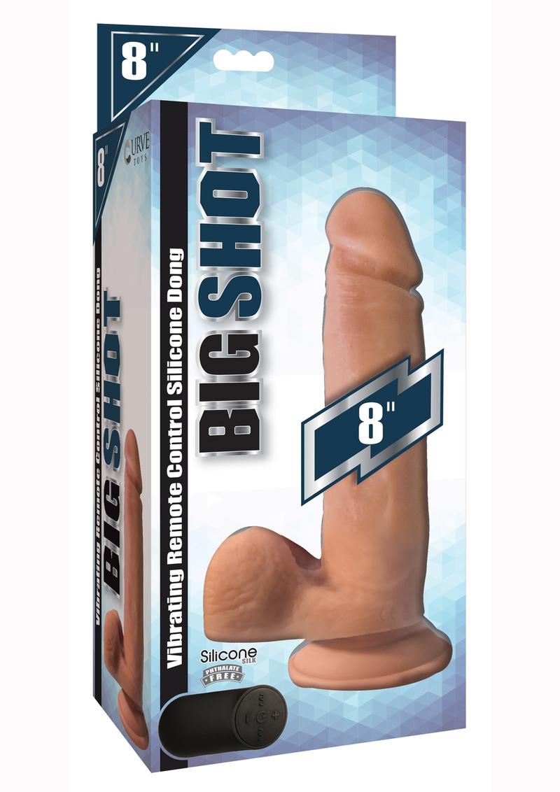 Big Shot Vibrating Rechargeable Dildo with Balls and Remote Control