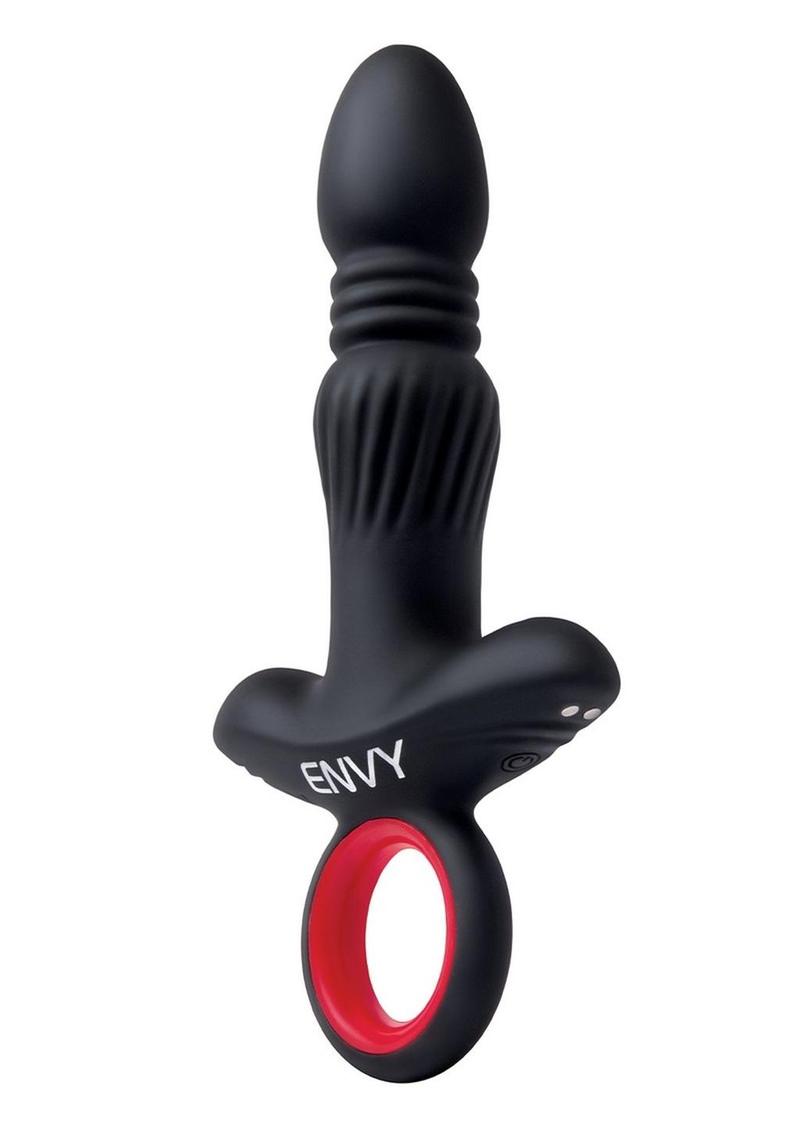Envy Remote Controlled Thrusting Assifier Vibrating Silicone Plug