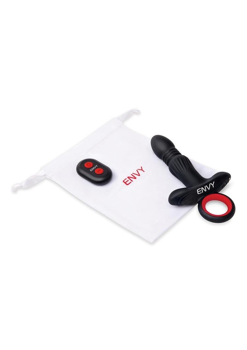Envy Remote Controlled Thrusting Assifier Vibrating Silicone Plug