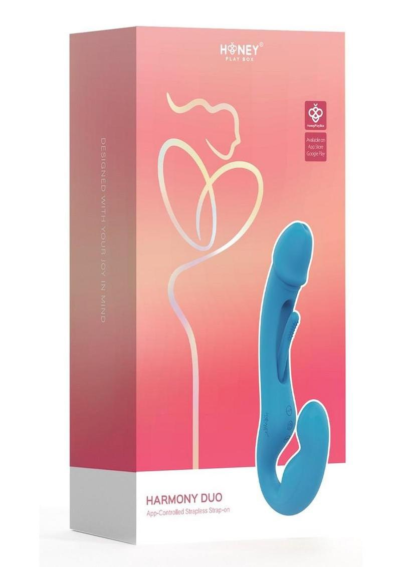 Harmony Duo App-Controlled Rechargeable Silicone Strapless Strap-On