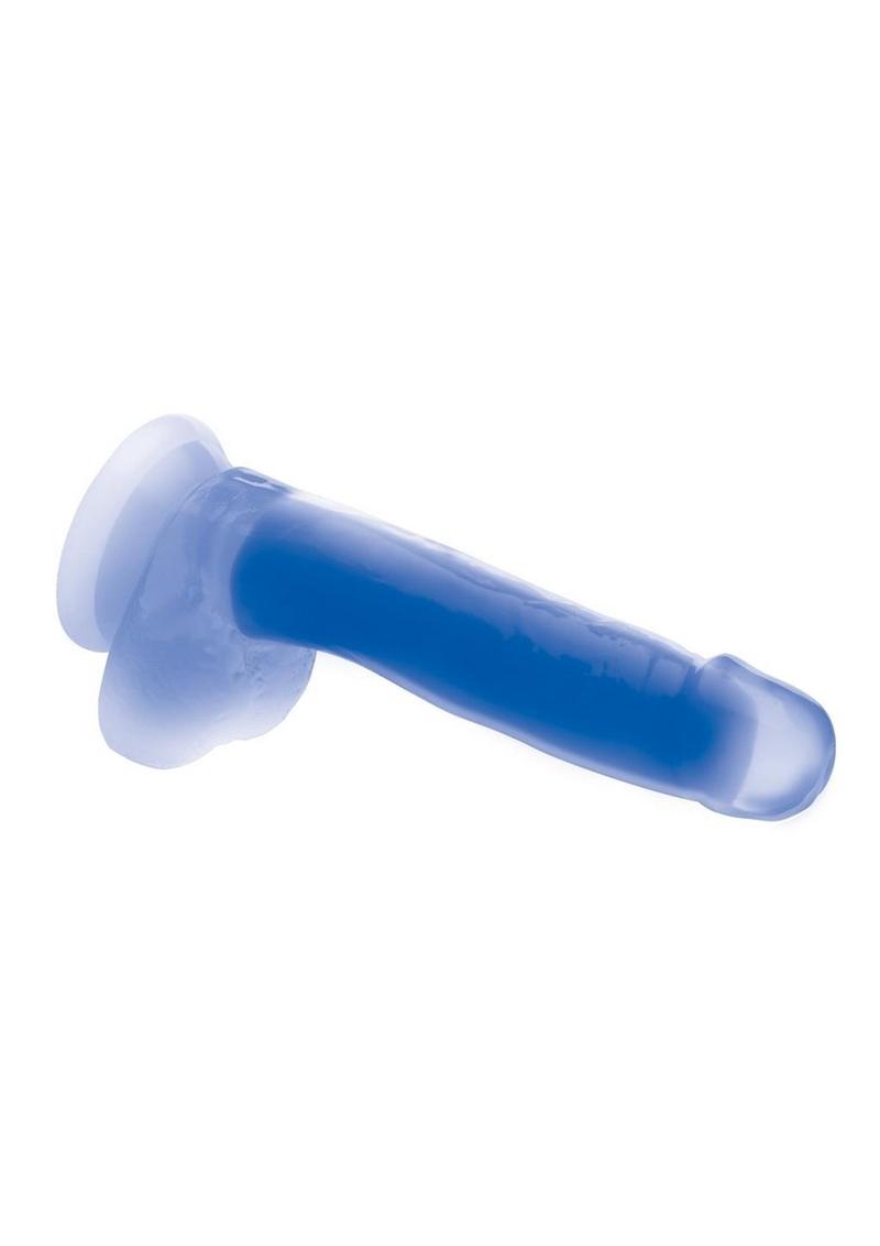 LolliCock Glow Dual-Density Silicone Glow-in-the-Dark Dildo with Balls