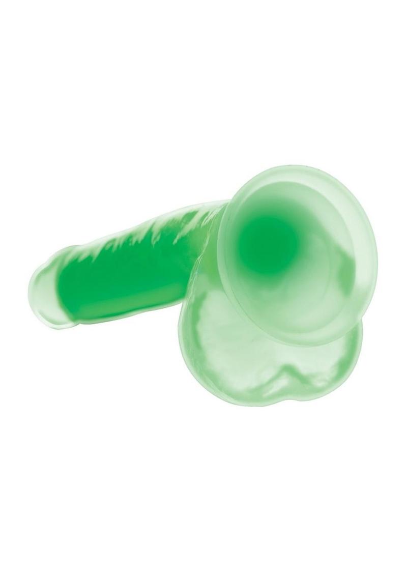 LolliCock Glow Dual-Density Silicone Glow-in-the-Dark Dildo with Balls