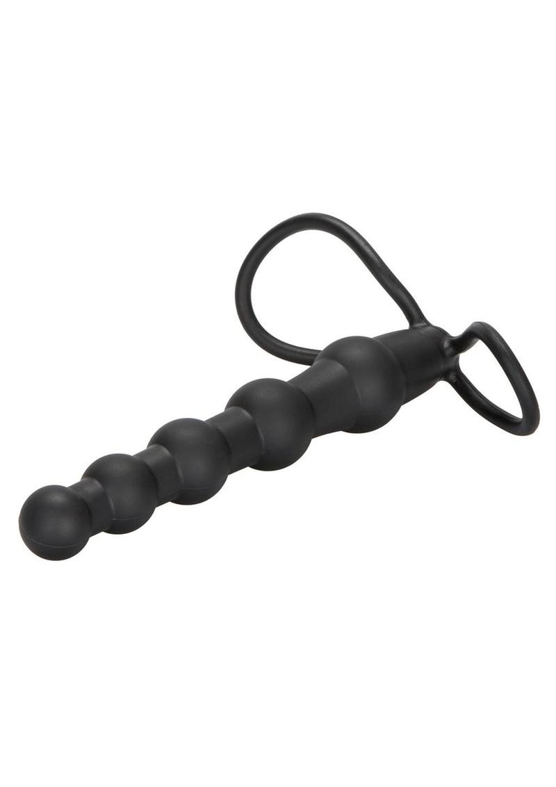 CalExotics Silicone Beaded Double Rider Anal Probe Cock Ring