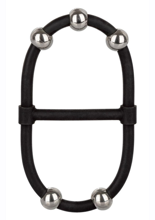 Steel Beaded Dual Silicone Maximizer Cock Ring