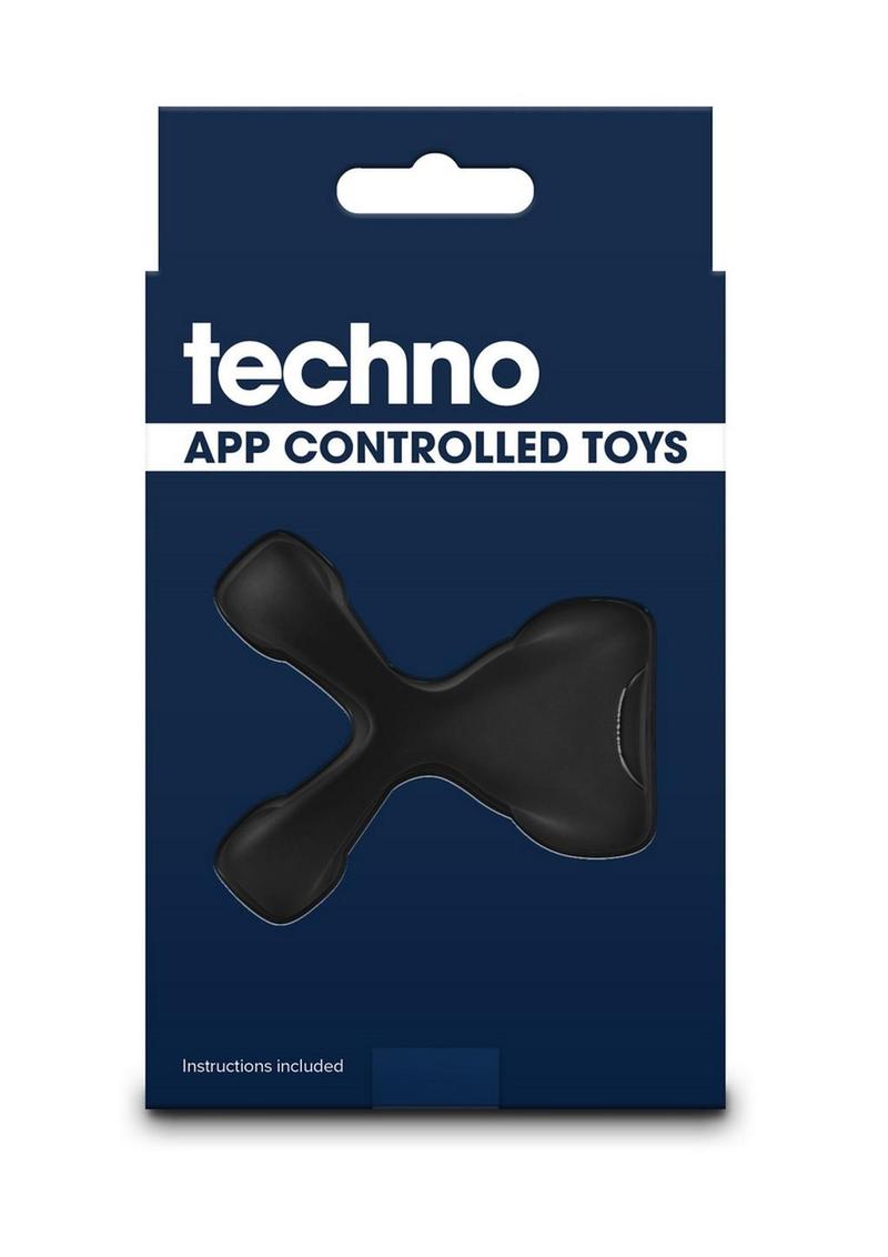 Techno Strobe App Controlled Rechargeable Silicone Vibrating Cock Ring