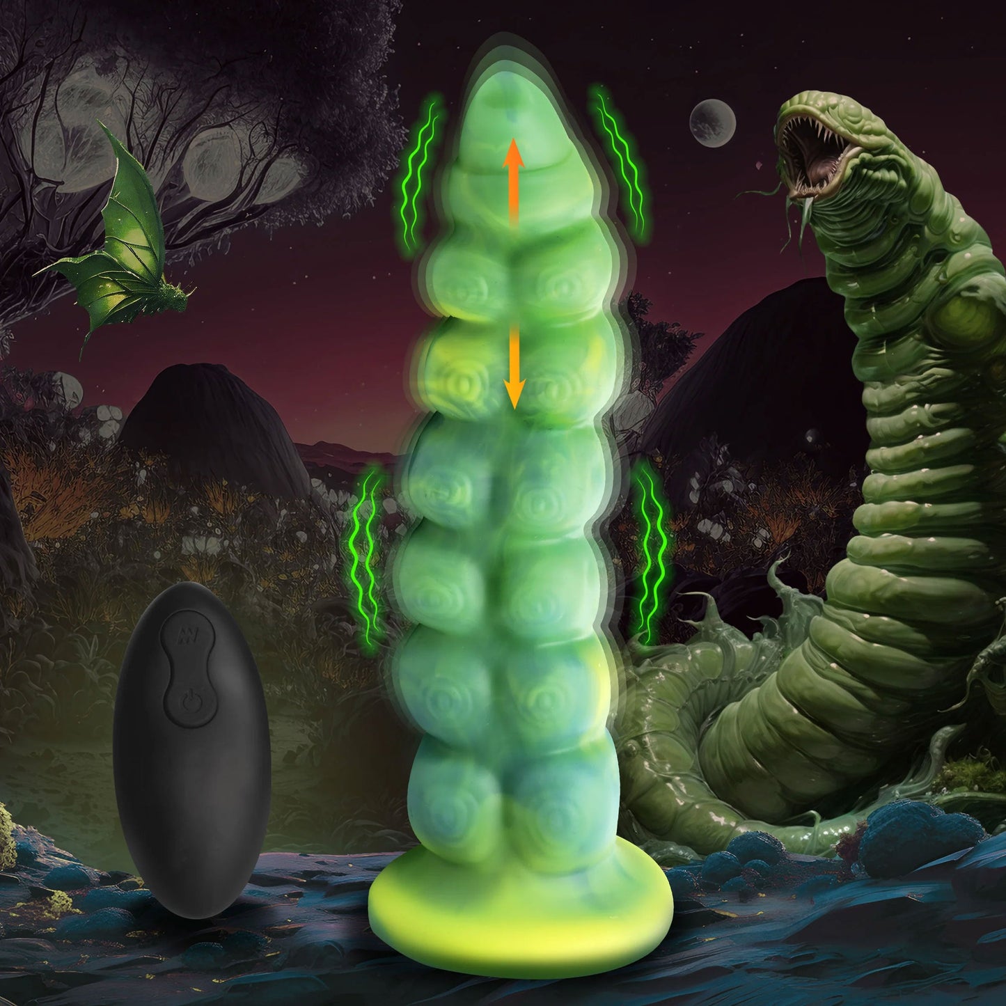 Space Wiggler Thrusting and Vibrating Dildo